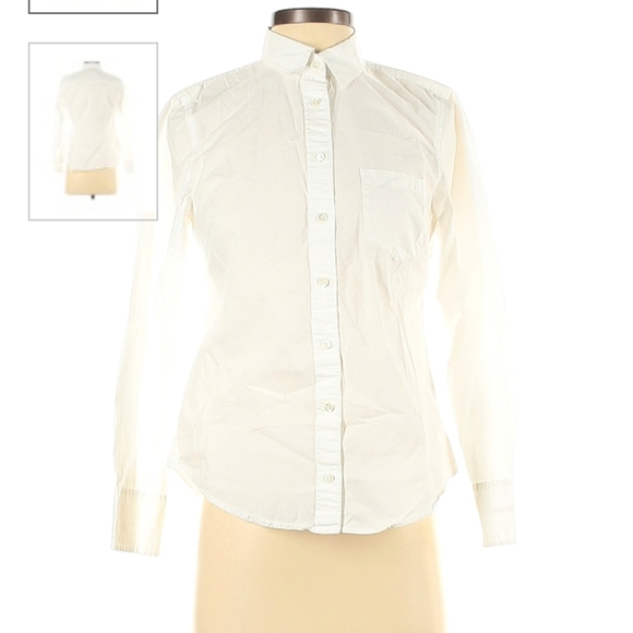 J. Crew cotton white button down blouse - Picture 1 of 2